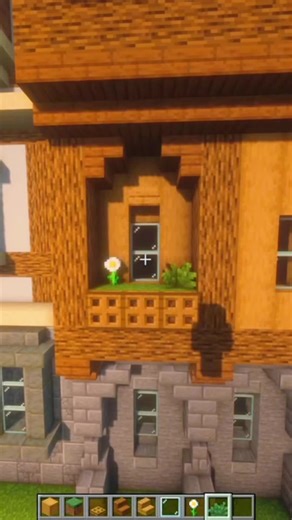 MINECRAFT PLANTER WINDOW DESIGN #minecraft #minecraftbuilds #minecrafttips #fyp