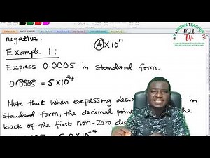 JSS 2 Expressing whole numbers in standard form lec00403