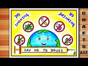 International Day Against Drug Abuse Drawing | Drug Poster Drawing | Drug Abuse Awareness Poster