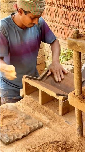 Amazing tile making skill! Watch the perfect handmade process. 🔥