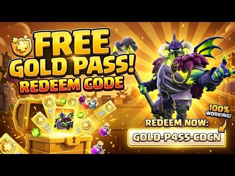 Free Redeem Codes For Gold Pass | Clash Of Clans