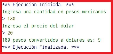Algoritmo para convertir de pesos a dolares en pseint