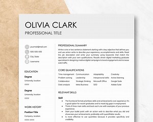 Functional Resume Template for Google Docs, Word & Pages, Resume and Cover Letter Template, Minimalist Professional Executive CV Design - Etsy