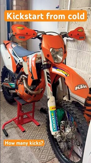 Cold Start Dirt Bike 🥶 | Kickstarting KTM 350 EXC-F! #coldstart #dirtbike #ktm350 #kickstart