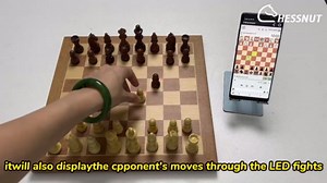 Chessnut Air+ Electronic Chess Set with Full Wooden Board, Extra Queens, LEDs, AI Adaptive Game and App with Computer Chess Board for Ages 8 and Up, 2 Players