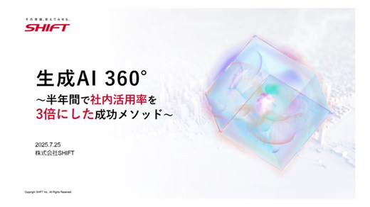 生成AI 360° ～半年間で社内活用率を3倍にした成功メソッド～