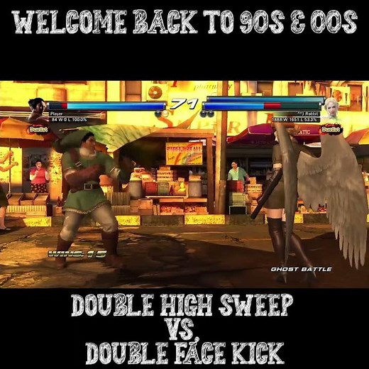 🎮 Tekken Tag Tournament 2 | Double High Sweep Vs. Double Face Kick by Kazuya Mishima & Angel