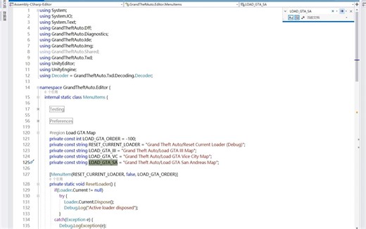 使用GTA场景实现Unity 四叉树无限地图加载3，如何在Unity中读取GTA_SA地图模型
