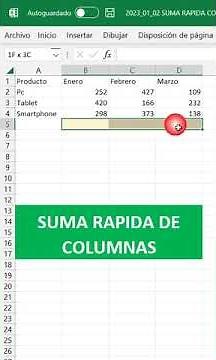 El método más rápido para sumar columnas