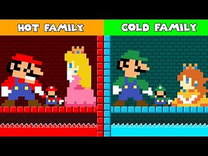 Doki Mario: Mario and Luigi Family Hot vs Cold Challenge | Game Animation