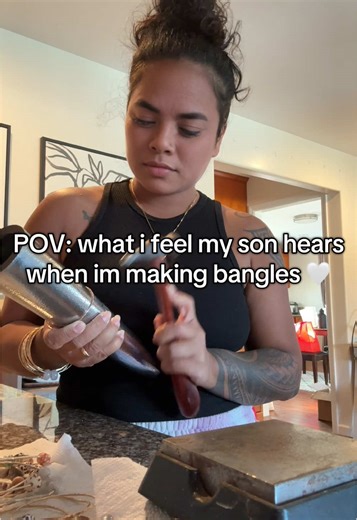 Heartwarming Moments: Mom and Son Creating Bangles Together