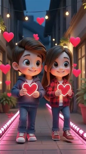 “Cute Couple Ramp Walk 💖 | Heart Glow Runway | Viral Cartoon Reel”#cutebaby #shortsvideo #rampwalk
