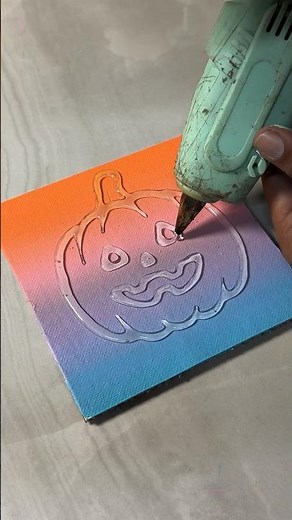 🎃✨ Satisfying Hot Glue Pumpkin Art!