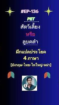 EP.136 Practice translating sentences in 4 languages: English-Thai-Shan-Burma [pet]
