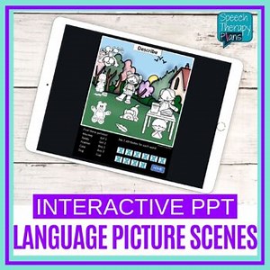 Digital Resources | Teletherapy | Language Picture Scenes | No Prep Games