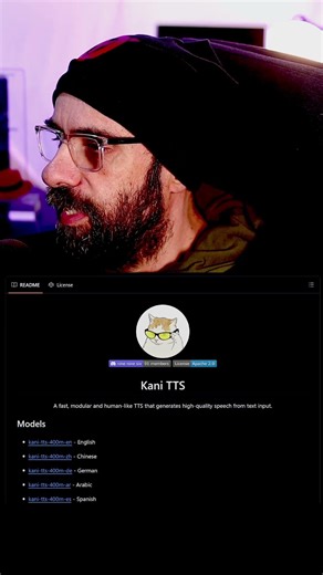 Kani TTS A fast, modular and human-like TTS that generates high-quality speech from text input.