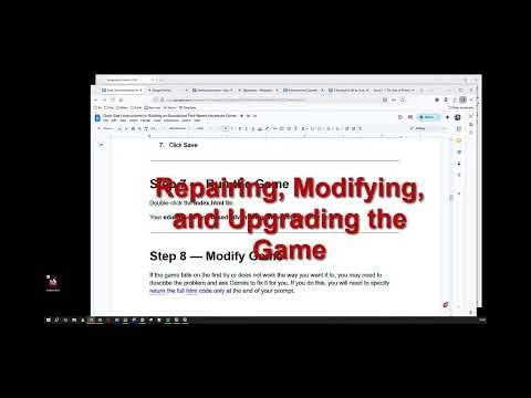 Creating an Educational Text Based Adventure Game