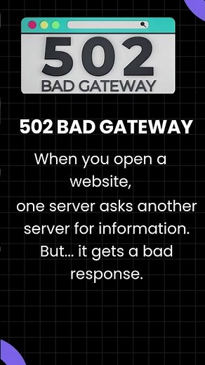 🚨 Why Does 502 Bad Gateway Happen? Websites Show 502 Bad Gateway? #coding #interneterrors #techtips