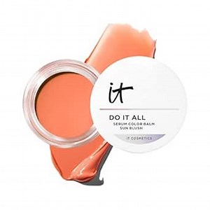 IT Cosmetics Do It All Serum Color Balm Sun Cream Blush & Bronzer, Blendable & Buildable, Lift, Reshape, All-Over Color, 24HR Hydration, Hyaluronic Acid, Peptides & Vitamin E - 0.63 oz