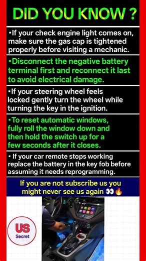 Hidden Car Reset Tricks Most Drivers Don’t Know 🚗🔧