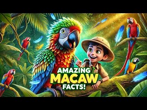 🦜 MEET THE COLORFUL MACAW! 🌿 Fun Bird Facts & Games for Kids!