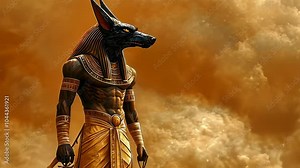 Anubis, the Egyptian God of the Dead, afterlife, death, jackal head, mummification, underworld