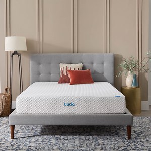Lucid Refresh King Tight Top 10" Firm Memory Foam Mattress with Gel Infusion and Ventilation