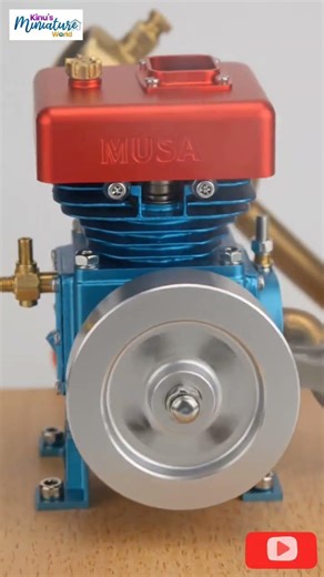 2.2cc Mini Double-cylinder Four-stroke Engine Model #jaidmeel #viralvideo #engine #tractor #motor