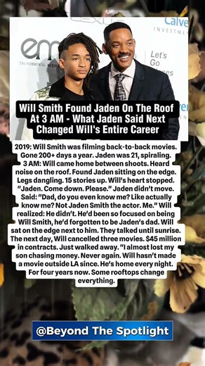 Will Smith Found Jaden On The Roof At 3 AM - What Jaden Said Next Changed Will's Entire Career.