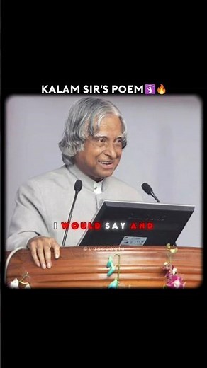 Dr. APJ Abdul Kalam’s poem on learning & creativity 🛐🔥