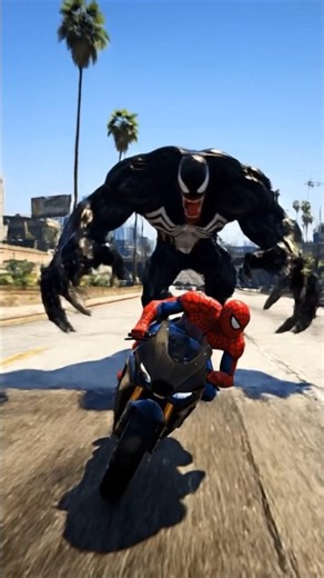 #Spider-Man vs Venom – Bike Chase Thriller!” #animation #gta5