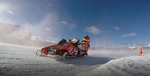 What does it feel like to pilot a race snowmobile at 70 mph mere inches from the ice? Watch and see for yourself. | AMSOIL Racing
