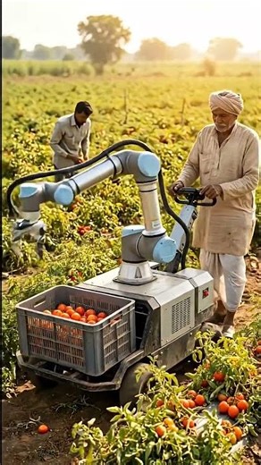 Harvesting process of tomatoes using an intelligent machine