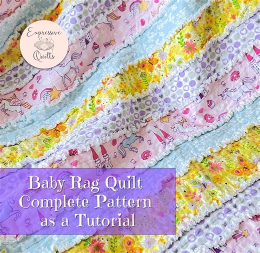 Baby Rag Quilt Pattern - Fully Illustrated Tutorial PDF - Instant Digital Download - Etsy