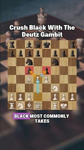 Win with the aggressive Deutz Gambit! #chess #chessopenings