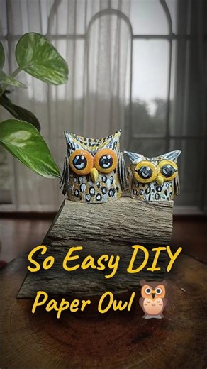 ​🦉 Simple Cardboard Owl | DIY Upcycled Art