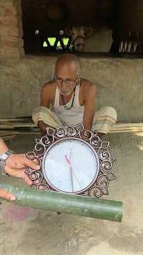 Bamboo Wall Clock Making from Start to Finish | Full Process.😱 #viral #foryou