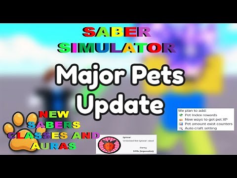 Saber Simulator MAJOR PET UPDATE