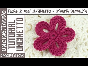 How to crochet a flower with 5 petals - Flower 2 from the Flowers and Leaves Collection