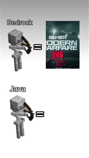 bedrock skeleton vs Java skeleton #minecraft