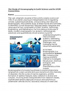 Oceanography & STEM - No Prep - Worksheet - 100% Editable