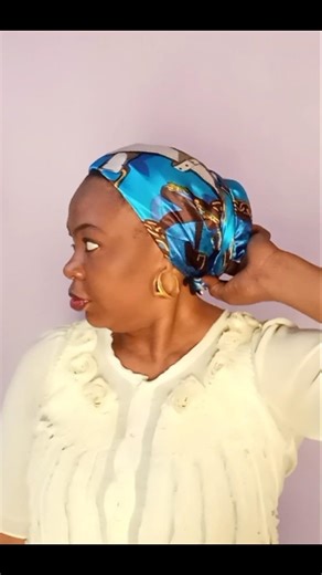 How to tie a firm silk scarf #headwrap #turban #shorts #trendingvideo
