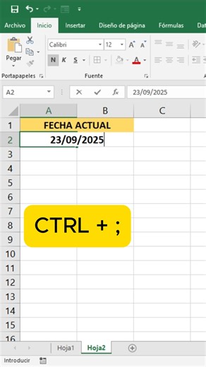 1.9M views · 24K reactions | ¿Sabías que en Excel puedes insertar la fecha de hoy con solo un atajo de teclado? ⌨️ Olvídate de escribir la fecha manualmente, con esta combinación tendrás el dato en segundos. Ideal para reportes, facturas o cualquier registro diario. | Kevin Ramirez | Facebook