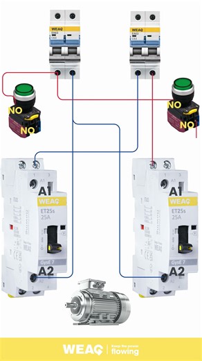 Powerful Motor Control Using MCB + Contactor.