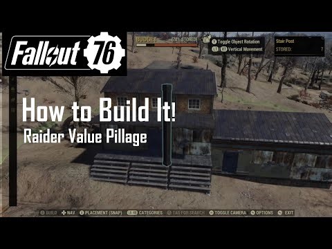 Fallout 76 CAMP Build Tutorial – Value Pillage Raider Donation Depot