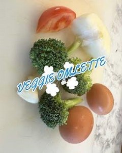 Quick Veggie Omlette using Magic Bullet