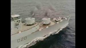 HMS Fife (D20) Gunnery Exercise in 1975