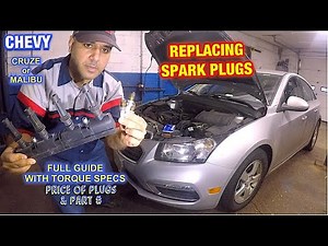How to replace Spark plugs on Chevy CRUZE or MALIBU 1.4L Turbo, Spark plug torque specs
