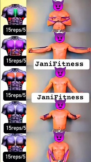 Resistance Bands for a Bigger Chest 💪 #resistancebands #chestworkout
