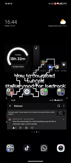 Tutorial how to download twixxel stalker mod on bedrock#minecraft #fyp #addon